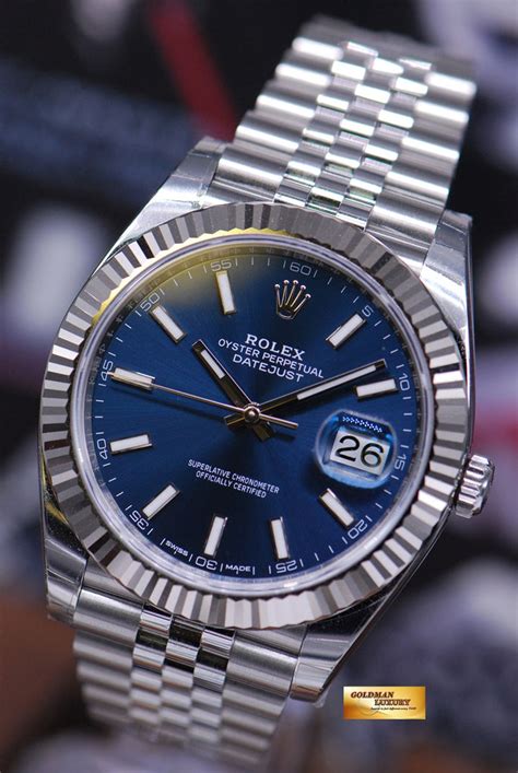 rolex oyster perpetual datejust womens blue face|Rolex Oyster Perpetual Datejust 41.